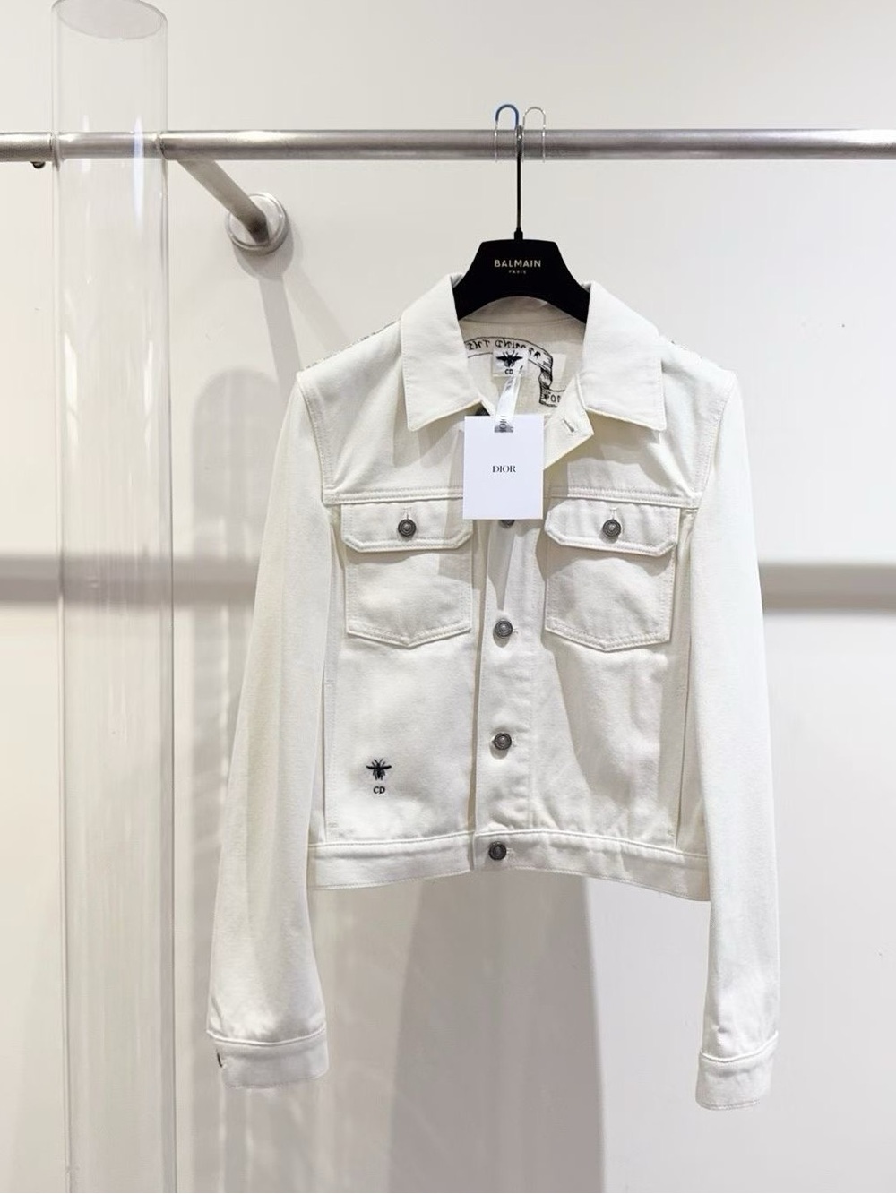 Dior White Denim Trucker Jacket